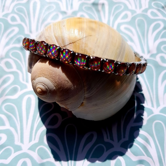 Rainbow Metal Stretch Bracelet - Picture 2 of 2